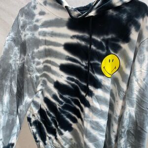 MENS TIE DYE GRAPHIC HOODIE SIZE LARGE